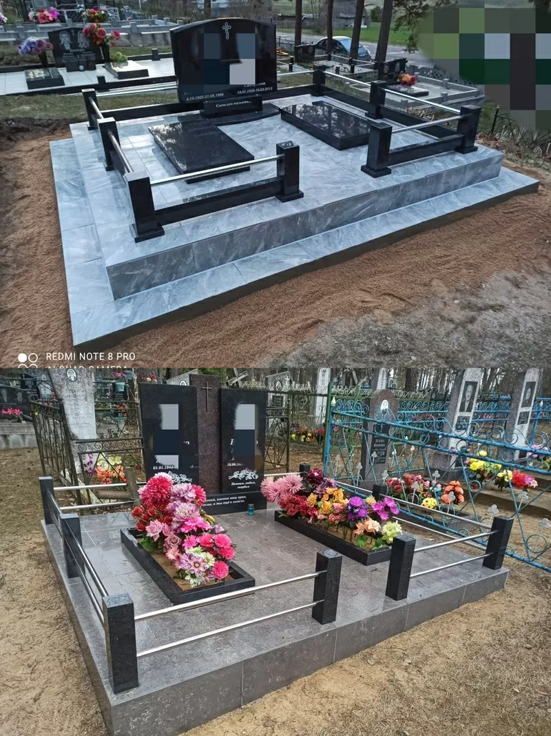 Благоустройство захоронений под ключ. Барановичи/район. Ляховичи  5