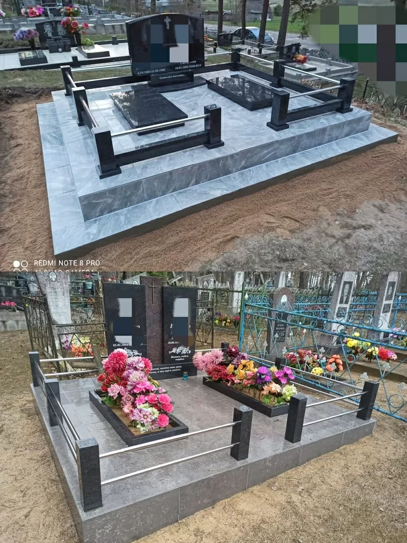 Благоустройство захоронений под ключ. Барановичи/район. Ляховичи  7